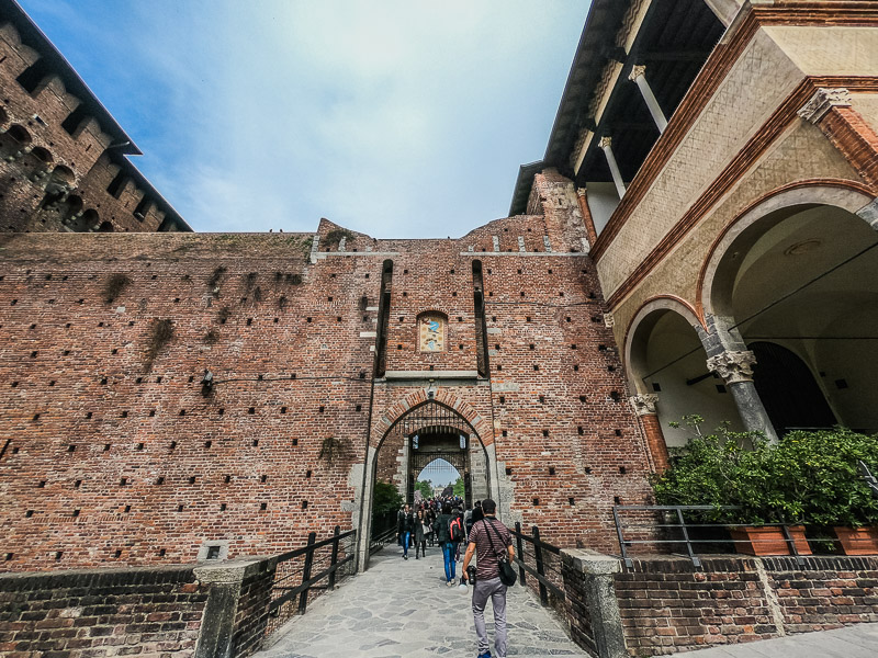 Walls of the castle Sforzesco