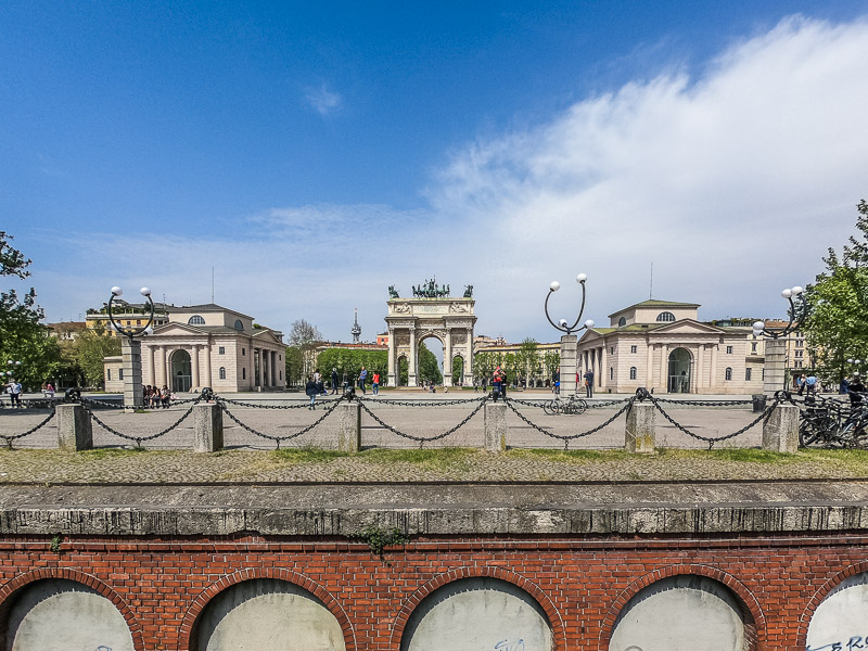 Arco della Pace at the end of Park Sempione