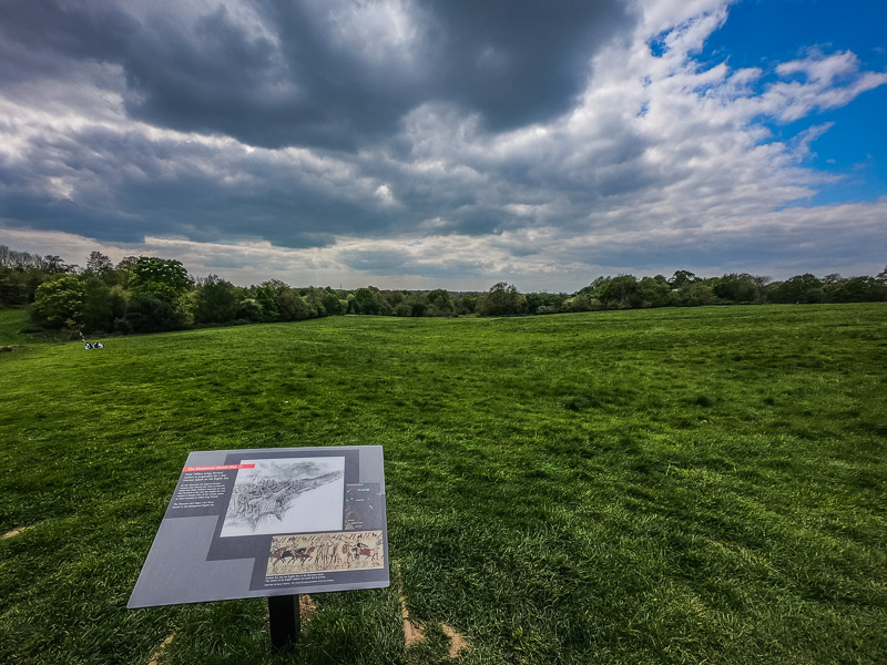 View of the battlefield from the top of the hill