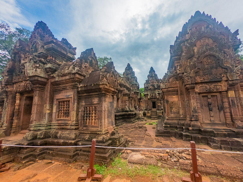 Detailed and well preserved temple carvings