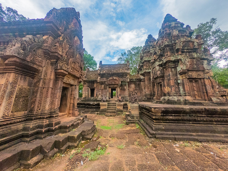 Detailed and well preserved temple carvings