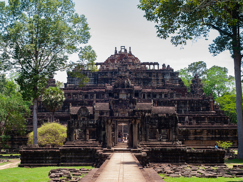 The long path leading to the temple