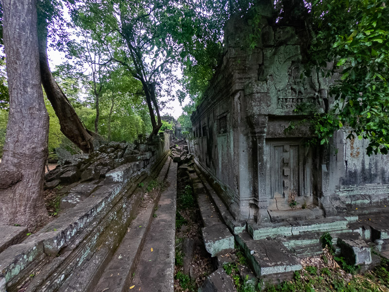 Temple walls around the perimeter