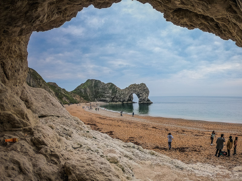 View of the arch from one of the small caves