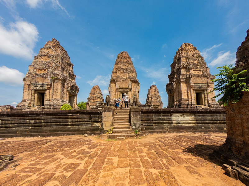 View of several temple towers