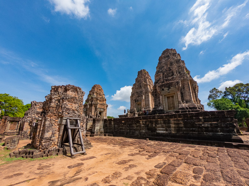 View of several temple towers