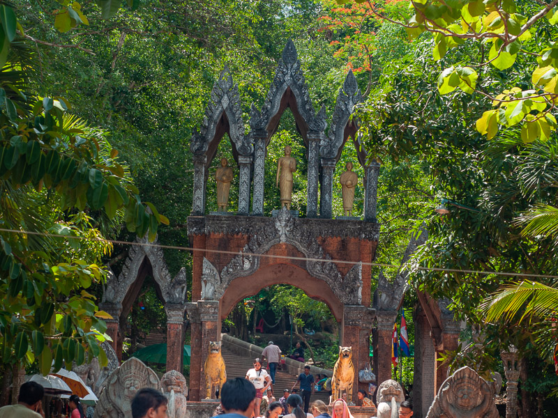 The steps up to the temple