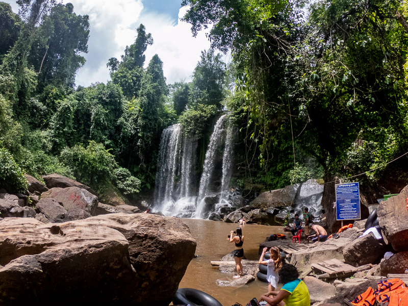 View of the waterfall from the boardwalk