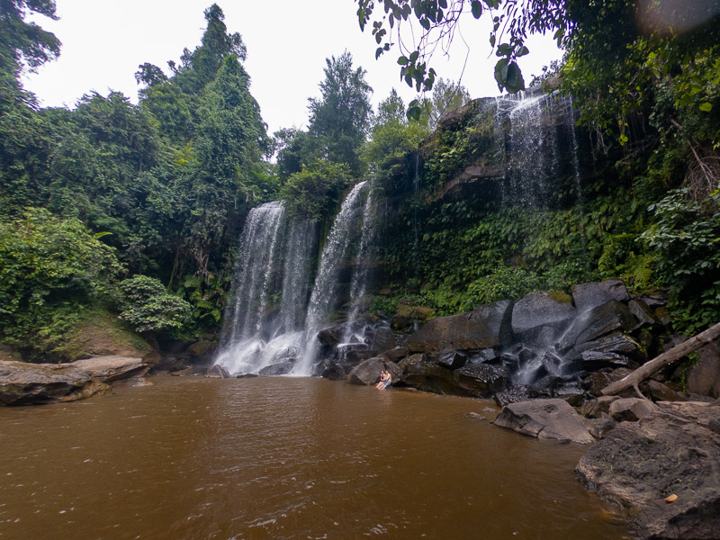 View of the waterfall from the boardwalk