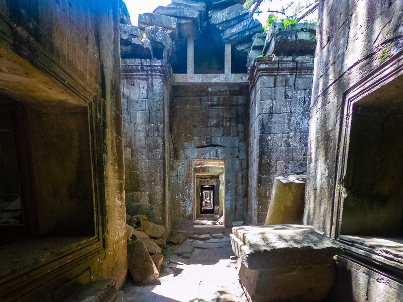 Long corridor inside the temple