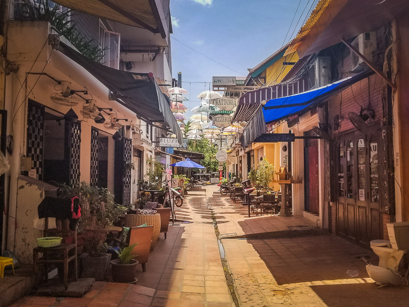 One of the roads in the night market area