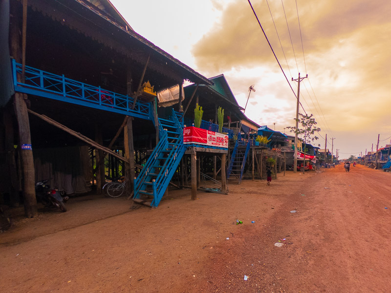 The village with houses high on stilts