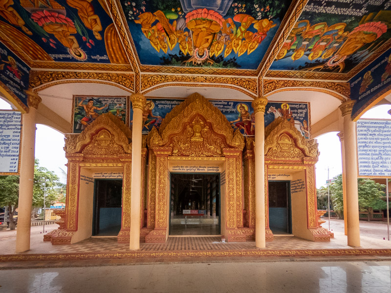 The temple in the middle of the village