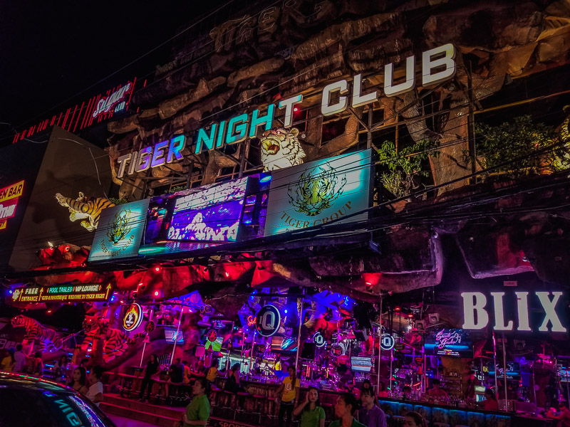 One of the main nightclubs on Bangla road