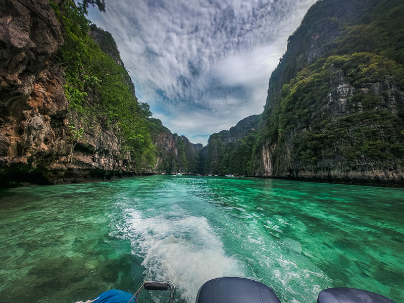 Going through the lagoon