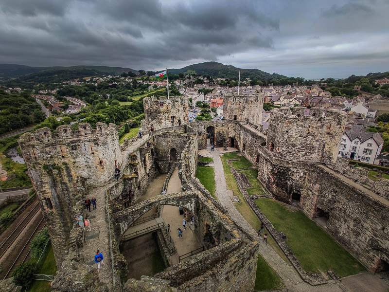 View of the castle ruins from one of the towers