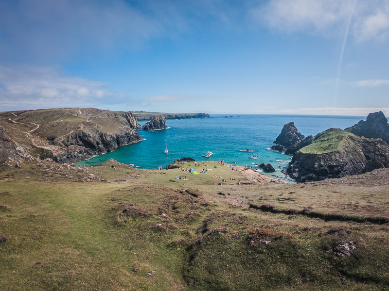 Walking to the top of the cliff