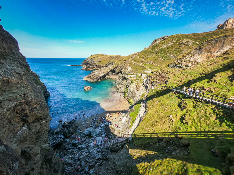 Descending to the beach