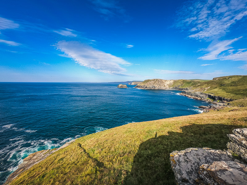 View of the cliffs and shore from the viewpoint