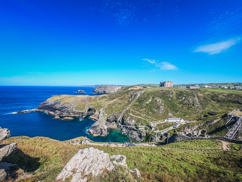 Climbing to the top of the headland island