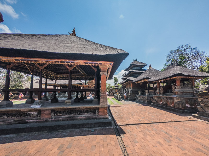 Decorated shrines inside the temple