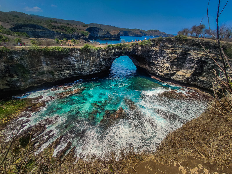 View of the arch in the cliff