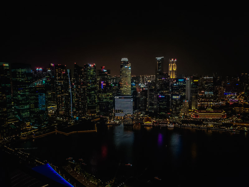 The city from the infinity pool