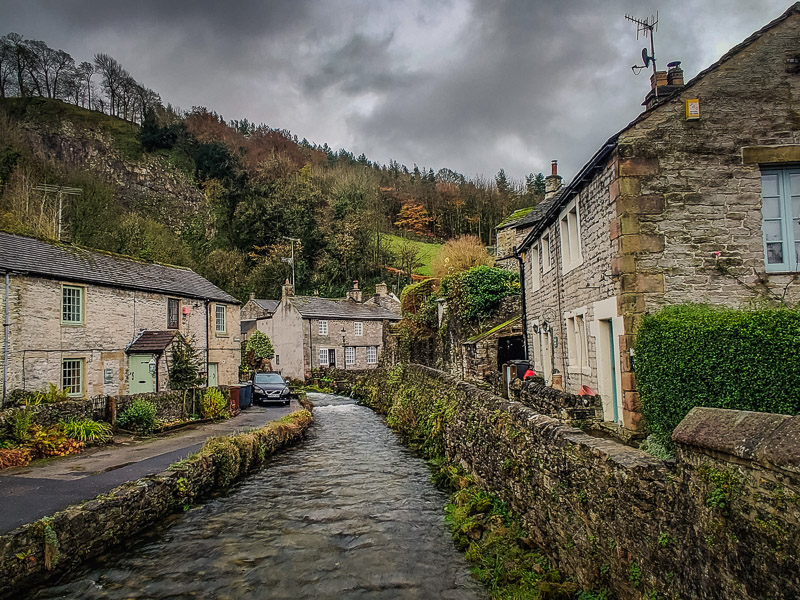 Walking through the town of Castleton