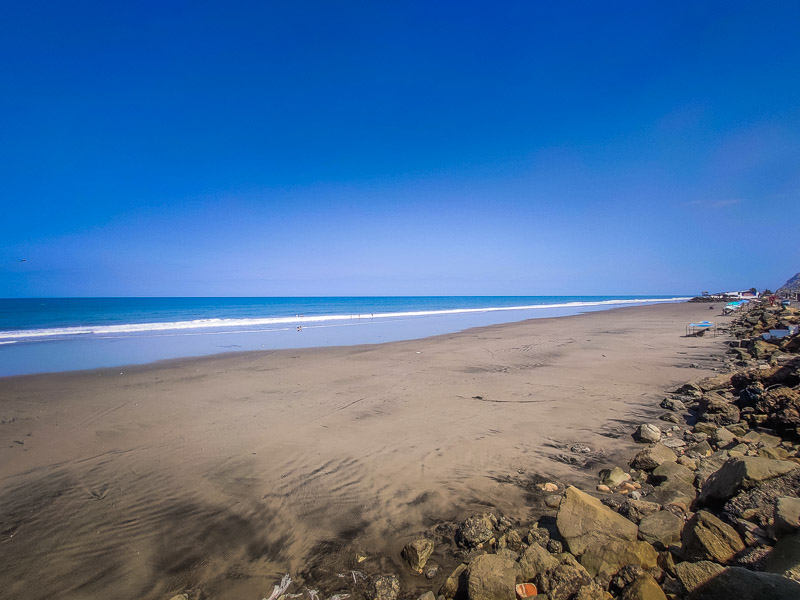 Untouched sandy beach in the morning