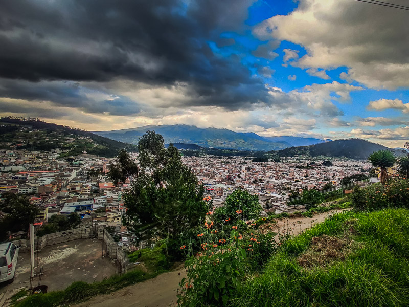 View of the city on the way down from Parque Condor