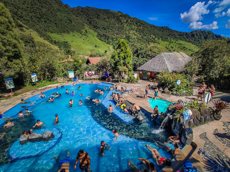 The upper level pools