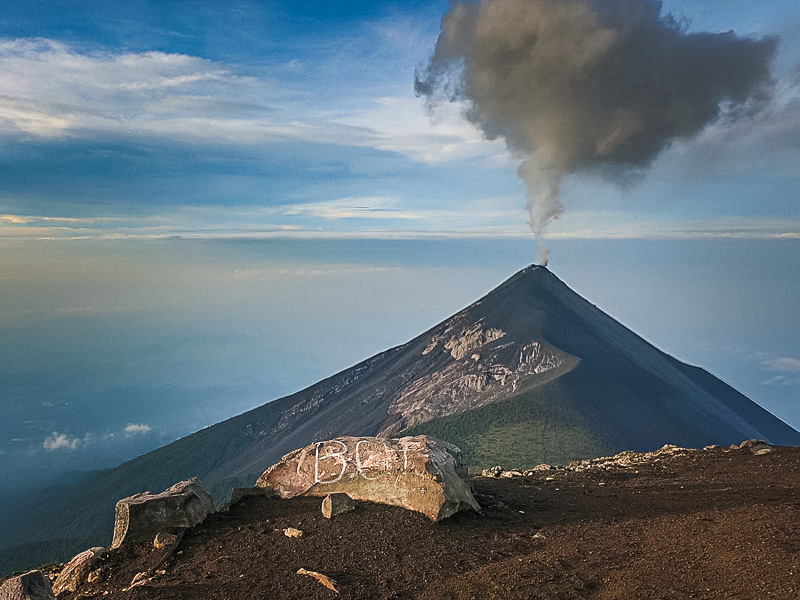 Volcan Fuego from the summit