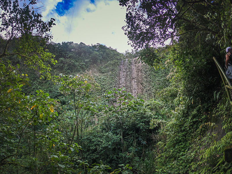 The landscape on the way down