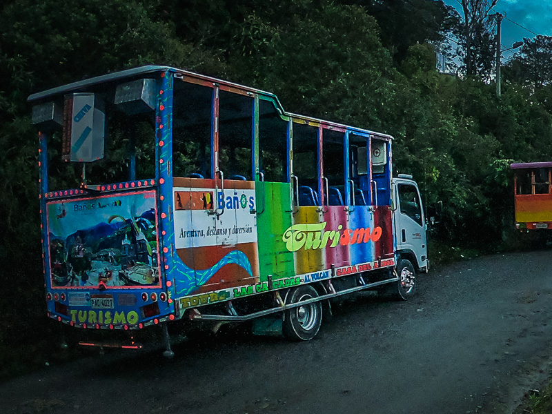 Tour bus that goes to the sites