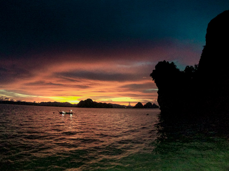 Sunset from the boat