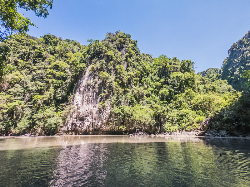 Tall cliffs with vegetation