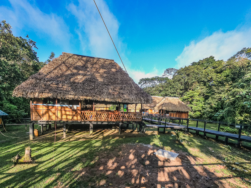 The main communal cabin where meals are served