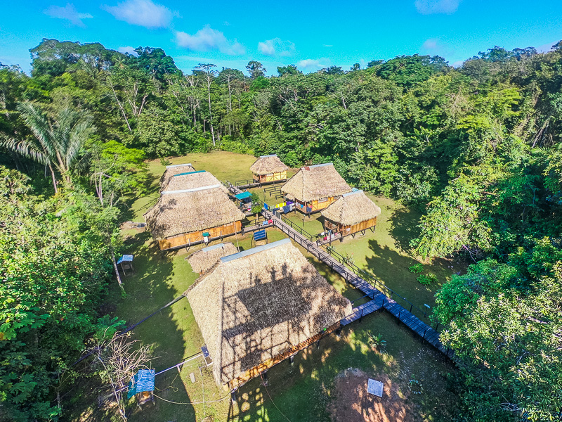 View of the cabins from the viewpoint tower