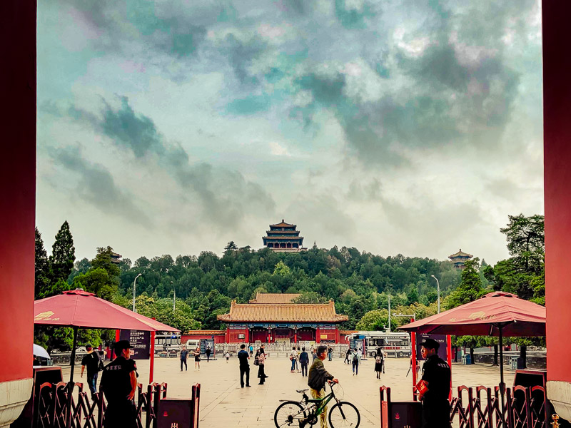 View of Jingshan Park at the exit