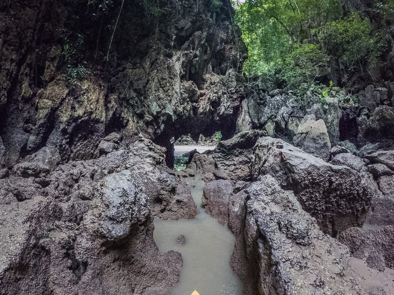 View of the dry second lagoon