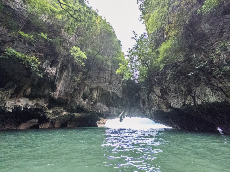 Cave exit from another lagoon