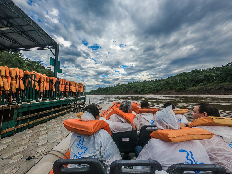 Ready to head upstream on the speedboat