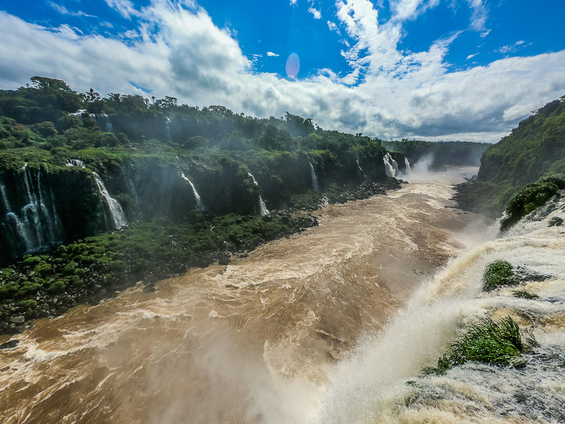 View of the falls from the bridges