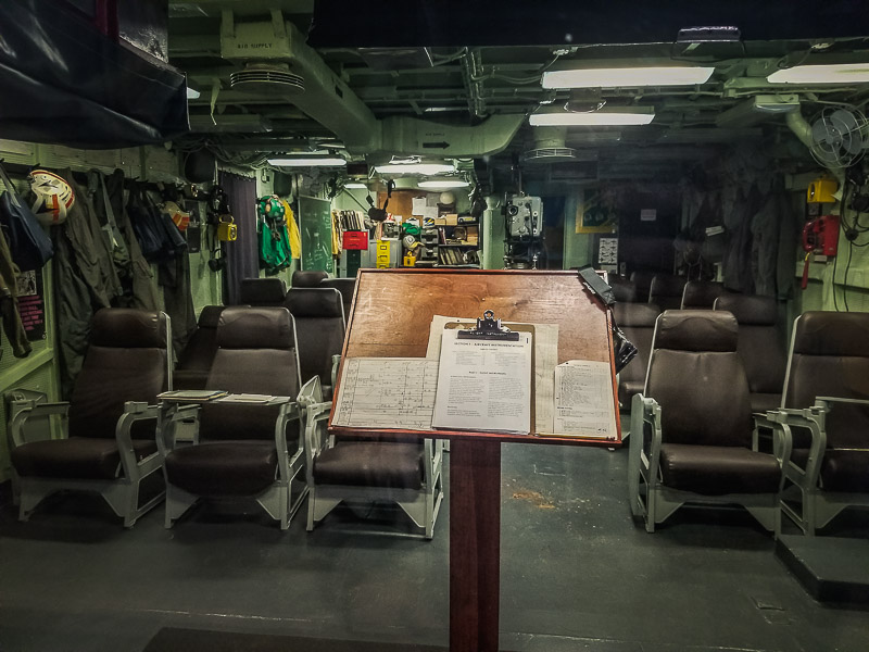 Briefing room for the pilots who went out into battle