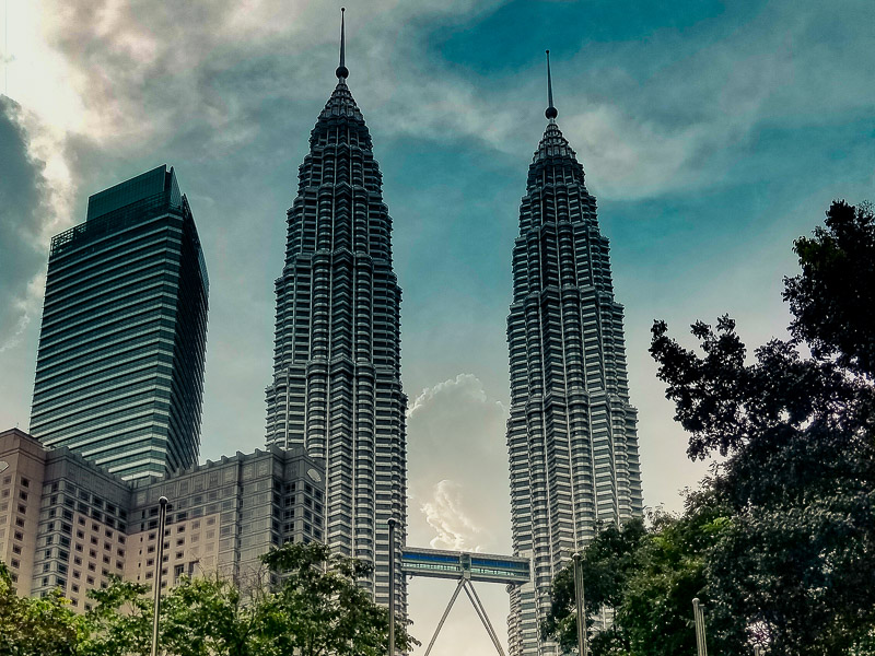 The Petronas Twin Towers from KLCC Park