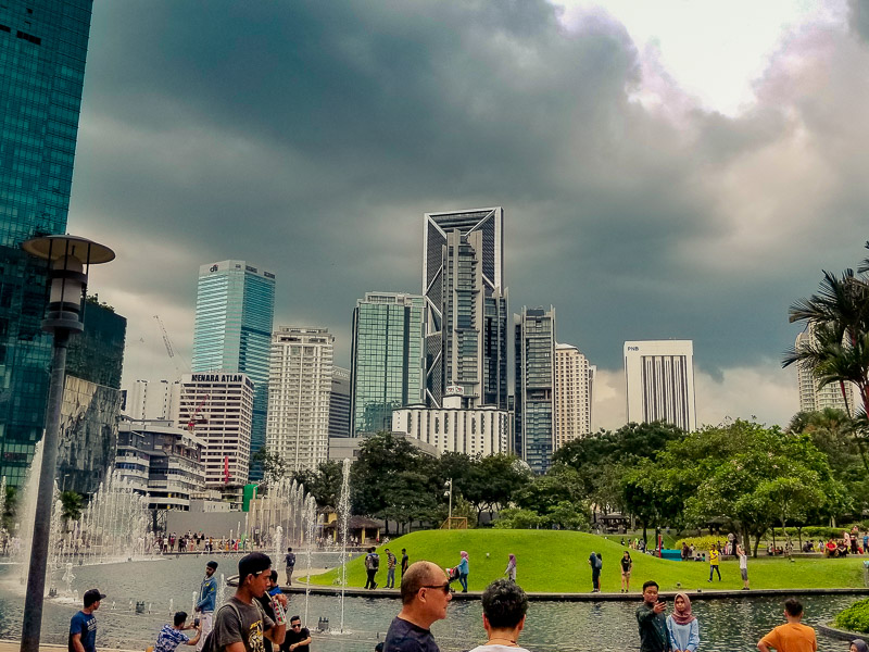 Walking through KLCC Park