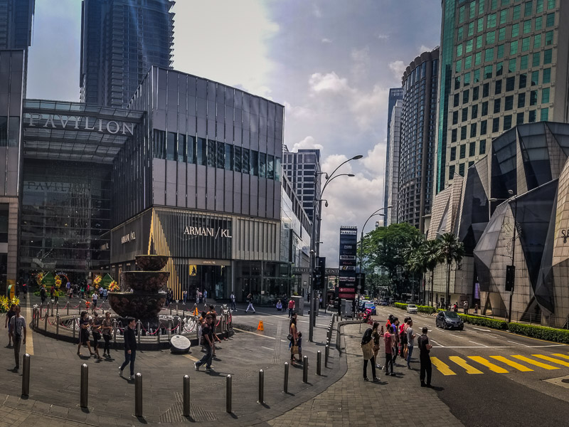 The shopping malls at Bukit Bintang