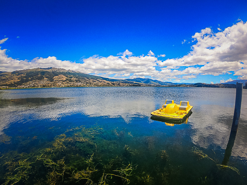 Pedalos in the lake