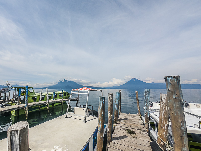 The lake from the pier at Panajachel