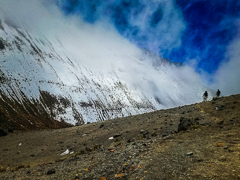 Clouds coming in over the north peak